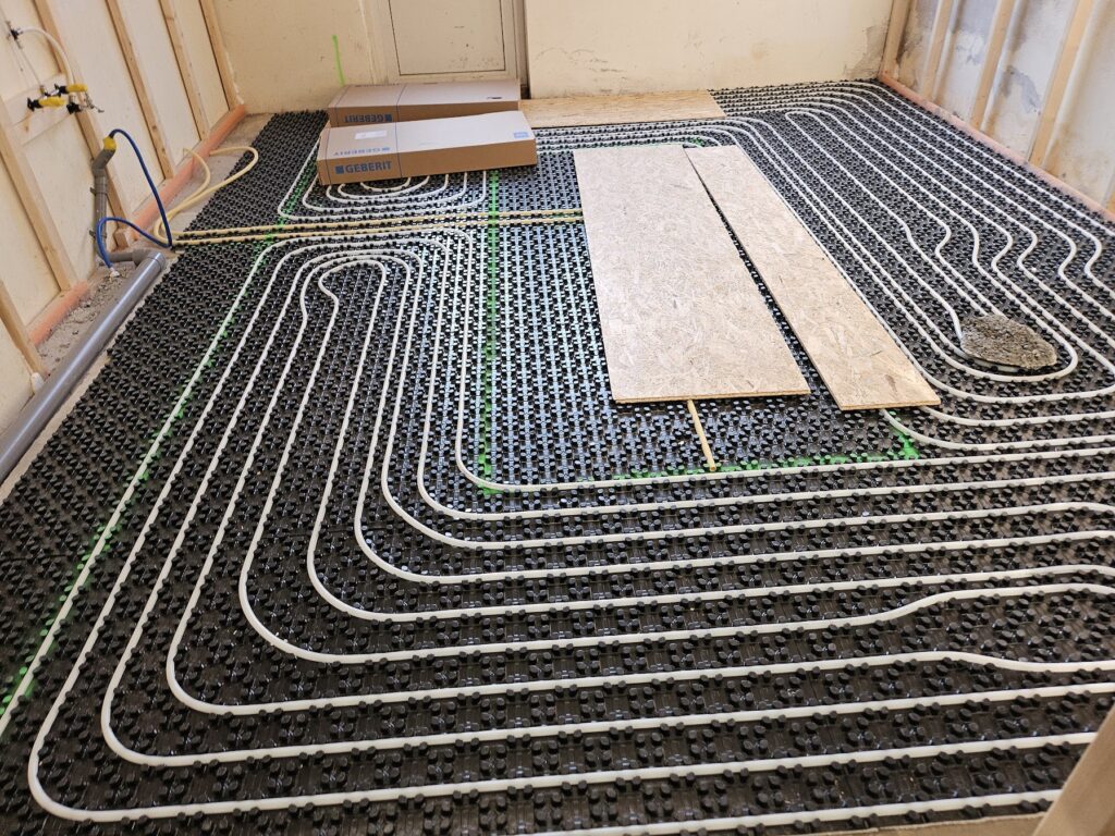 Vloerverwarming Verbouwing van een vloerverwarming